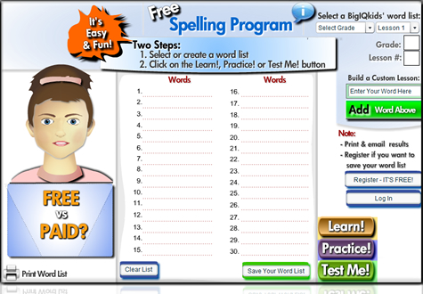 Free Spelling Program Spelling Practice